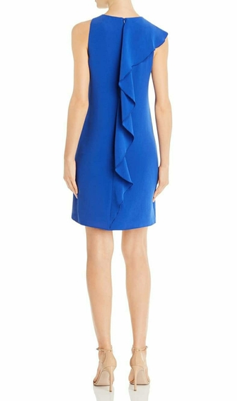 ADRIANNA PAPELL Womens Blue Sleeveless - Picture 2 of 2